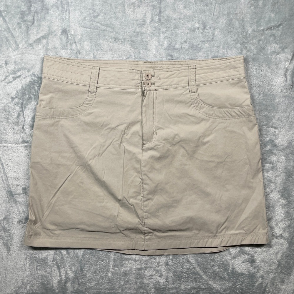 Eddie Bauer Women's Khaki Cargo Skirt Size 12‎ Outdoor Adventure Casual